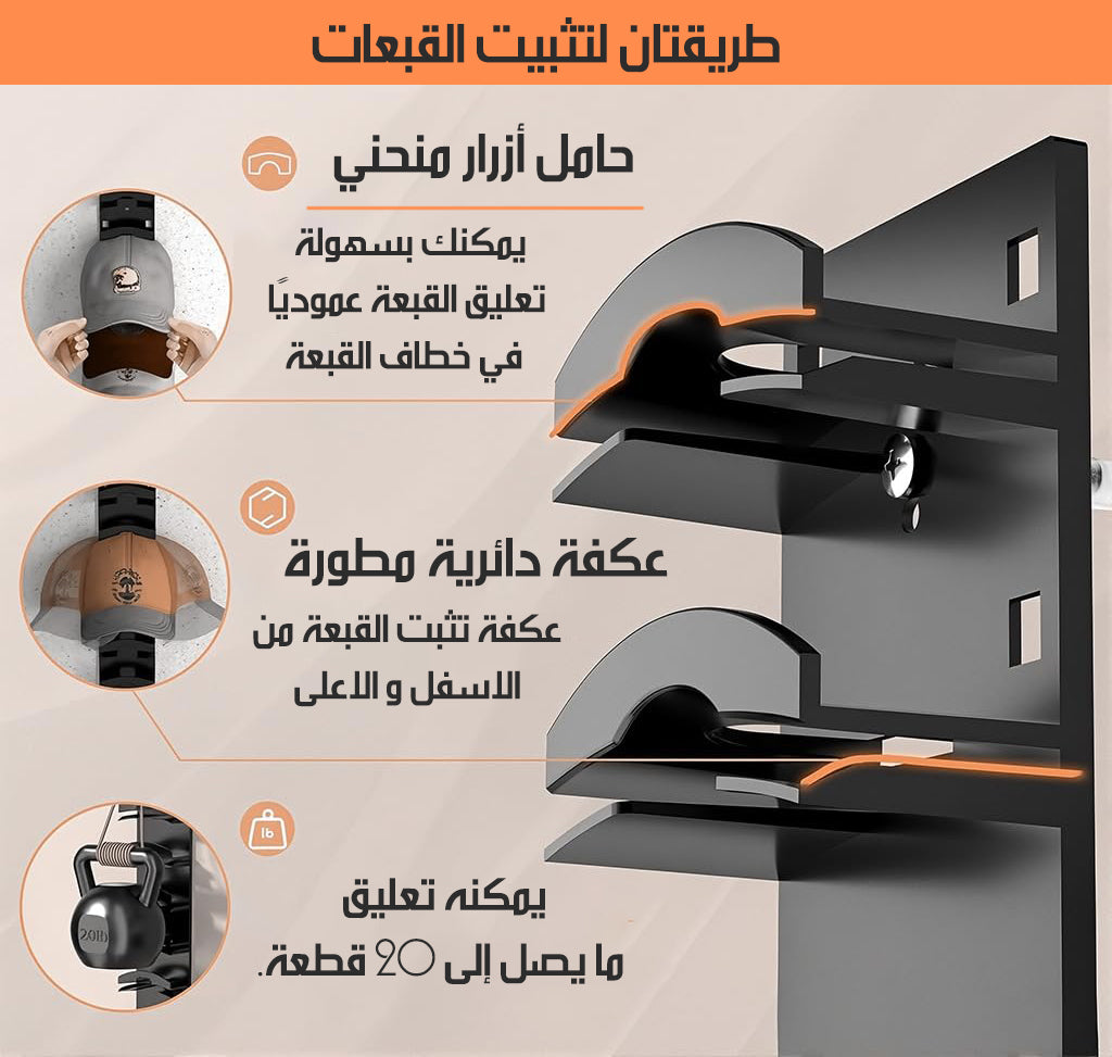 منظم قبعات جداري Wall-mounted hat organizer
