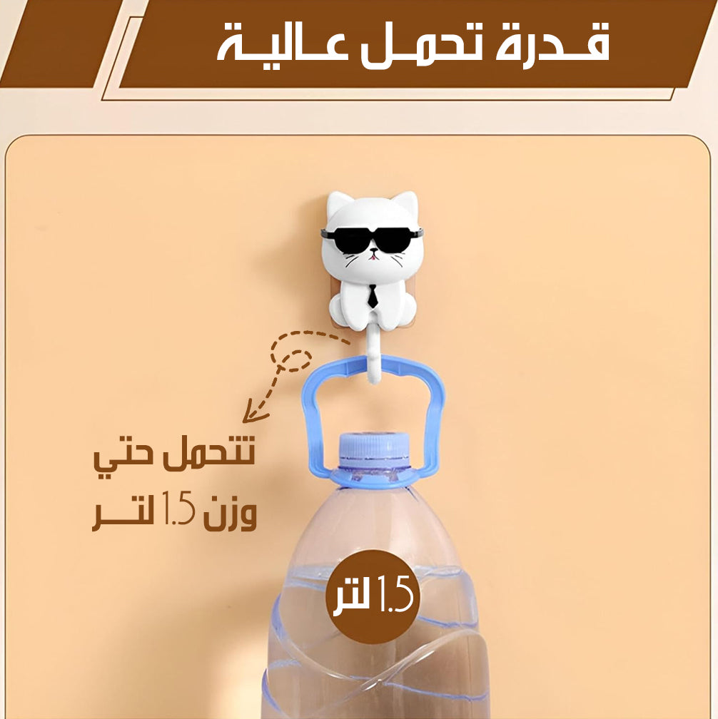 خطاف مفاتيح بشكل قطة كرتونية Cartoon Cat Key Hook
