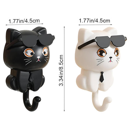 خطاف مفاتيح بشكل قطة كرتونية Cartoon Cat Key Hook