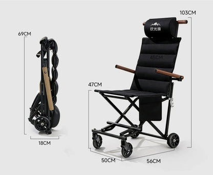 كرسي متحرك و للاستراحة لجميع الاعمار قابل للطي FOLDABLE WHEELCHAIR