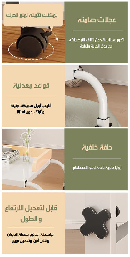 2X1 مكتب أو طاولة للسرير بعجلات DESK & BEDSIDE