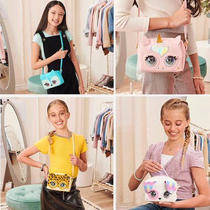 حقيبة بعيون متحركة وأصوات تفاعلية Interactive Handbag for Girls