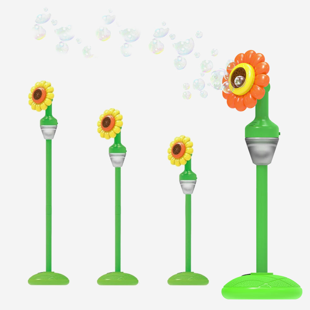 الة الزهرة لصنع فقاعات الصابون بموسيقي و اضاءة شحن SUNFLOWER AUTOMATIC BUBBLE MAKE